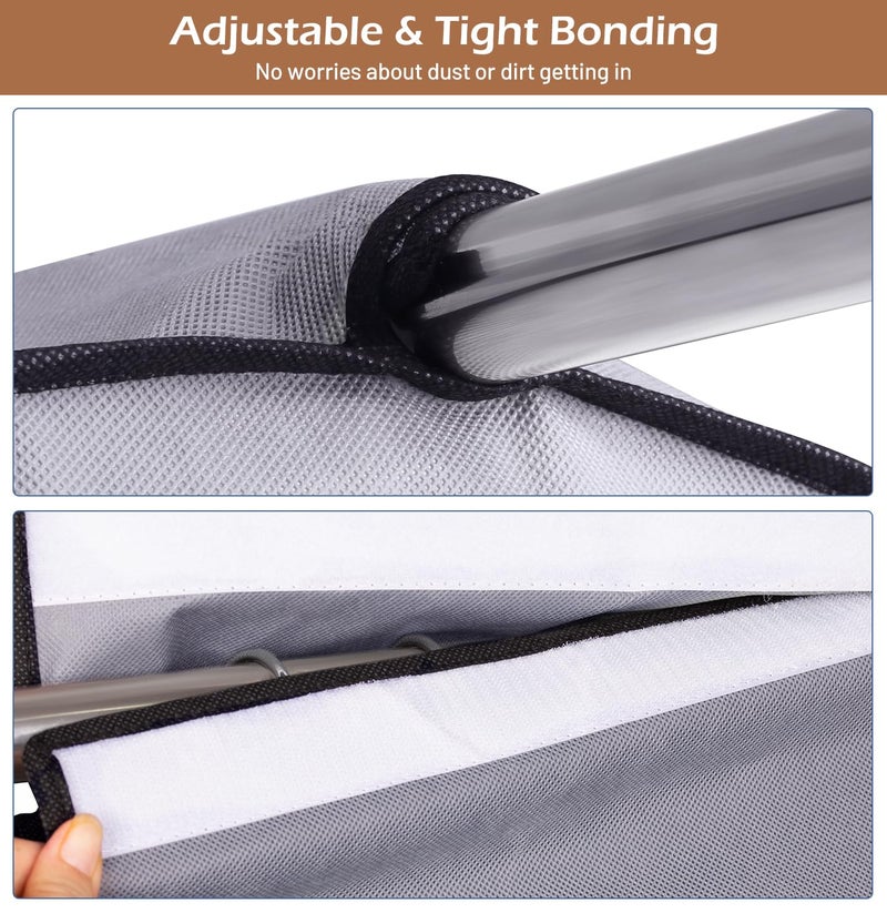 MISSLO 43" Hanging Garment Bags for Hanging Clothes Fully Enclosed Coat Bags for Closet Storage Clothes Cover with Large Clear Window and 3 Zippers (Rack not included), 2 Packs - Image 4
